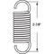 Prime-Line Extension Spring, 3/4 in. x 2-7/8 in. x 0.105 in. Wire Diameter, PK2 SP 9619 - alternate 4